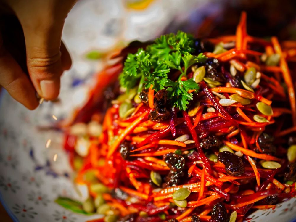 Black rice rainbow salad