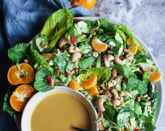Sesame Ginger Crunch Salad w/ Brussels Sprouts