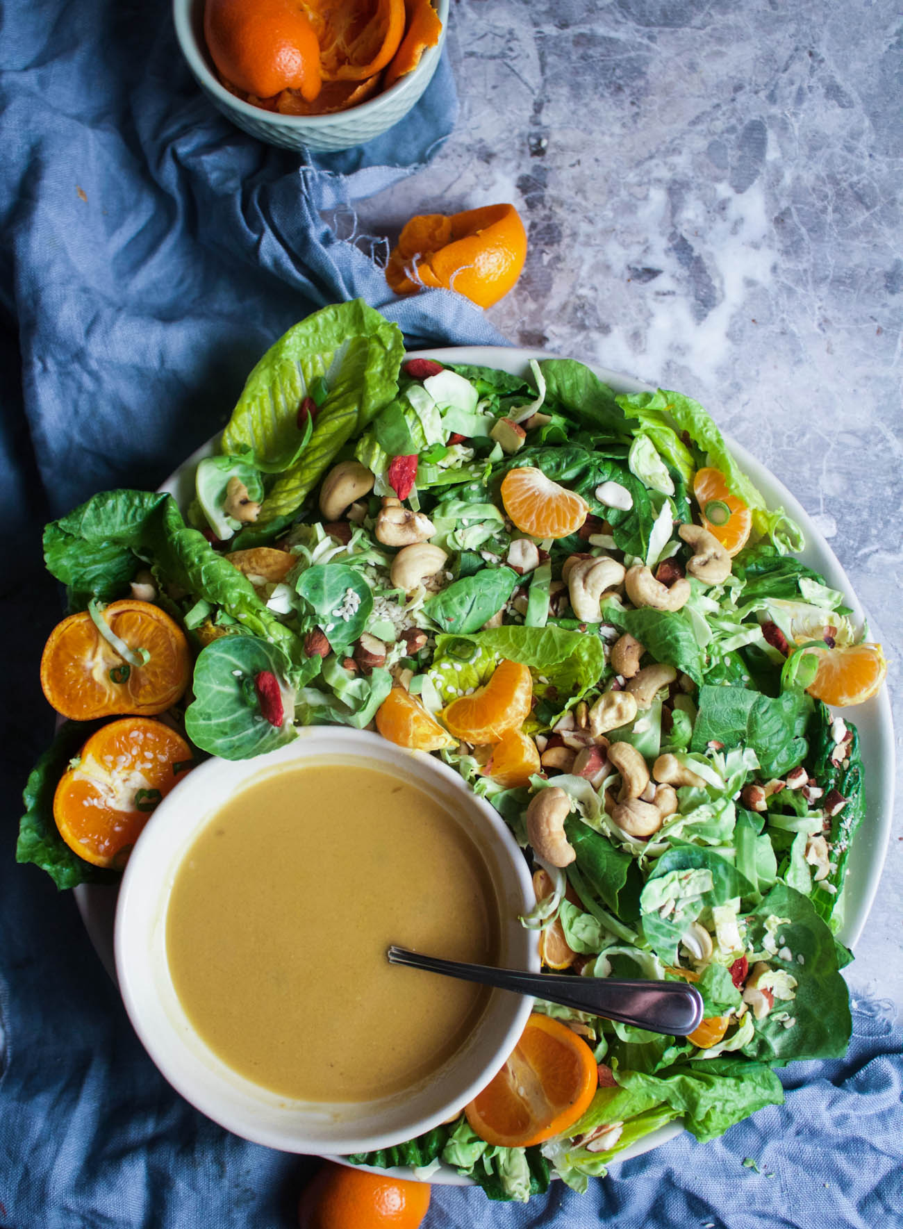 Sesame Ginger Crunch Salad w/ Brussels Sprouts