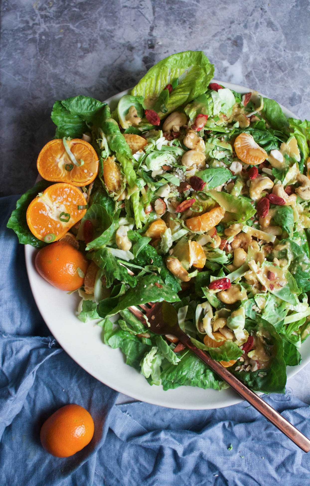 Sesame Ginger Crunch Salad w/ Brussels Sprouts 