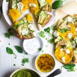 Green Dream Pizza w/ Spinach Pesto and Goat Cheese | EARTH & OVEN