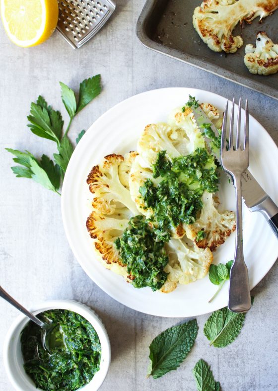 How To Make The Perfect Cauliflower Steak {with salsa verde} | EARTH & OVEN