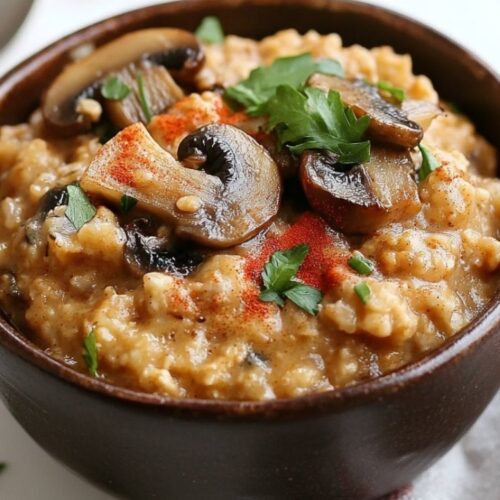 vegan savory oatmeal