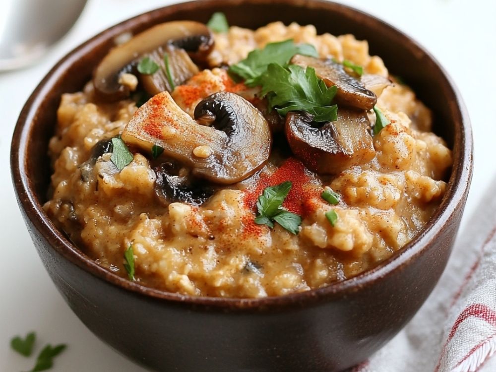 vegan savory oatmeal