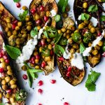 Charred Eggplant w/ Curried Chickpeas
