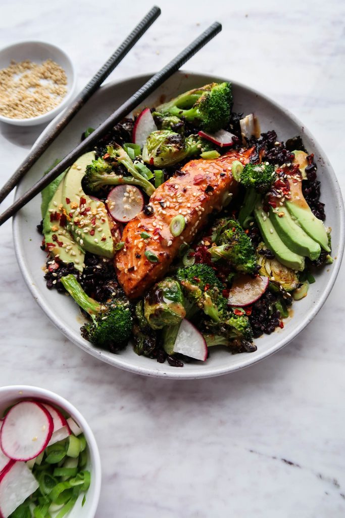 {20 Minute} Miso-Glazed Salmon + Crispy Broccoli - Earth & Oven