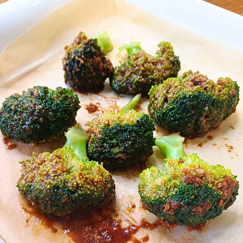 miso glazed broccoli