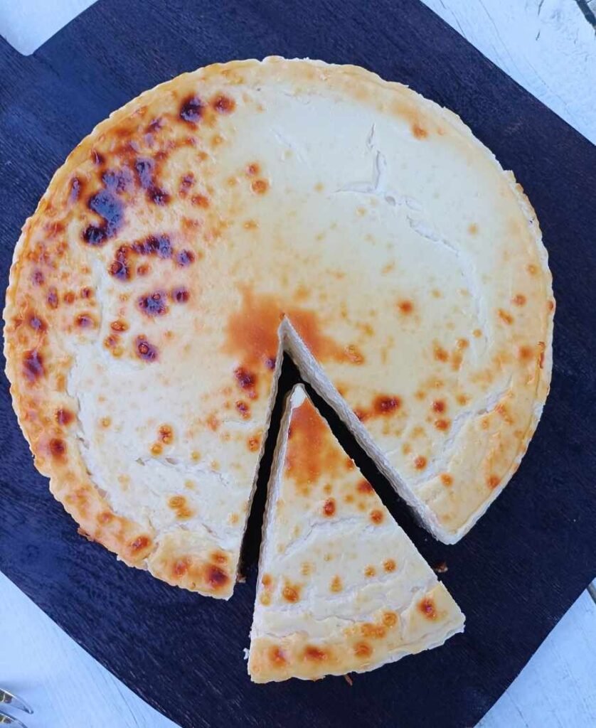 Cottage Cheese cake with slice out