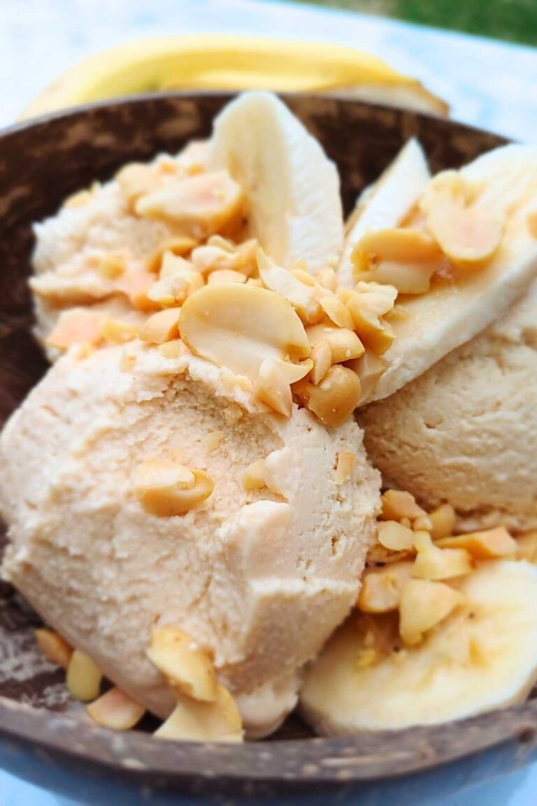 Peanut butter and banana protein Ninja Creami ice cream
