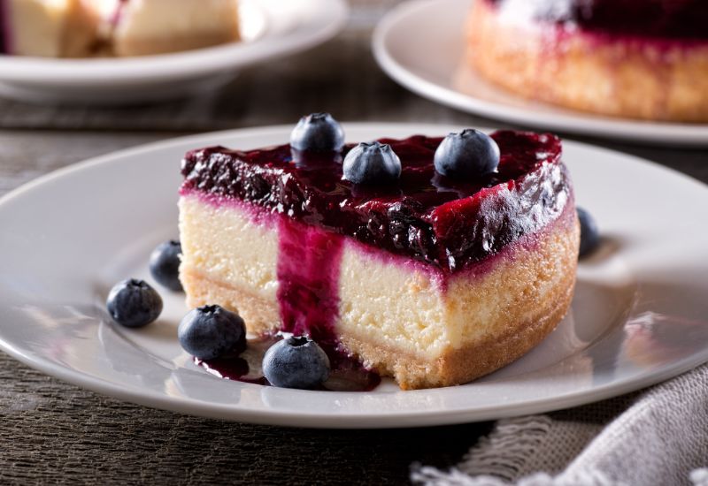 cottage cheese cake recipe with blueberry jam