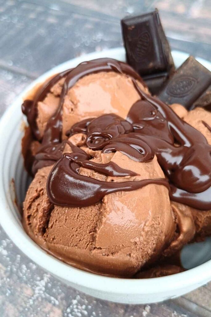 Ninja Creami chocolate ice cream homemade
