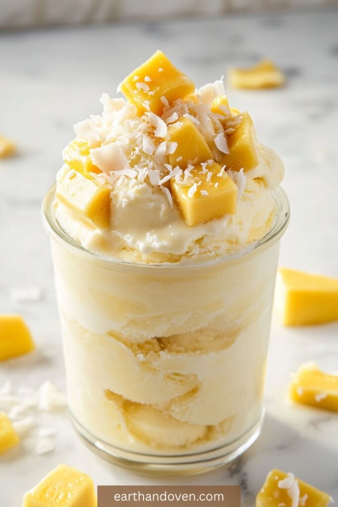 Mango coconut ice cream