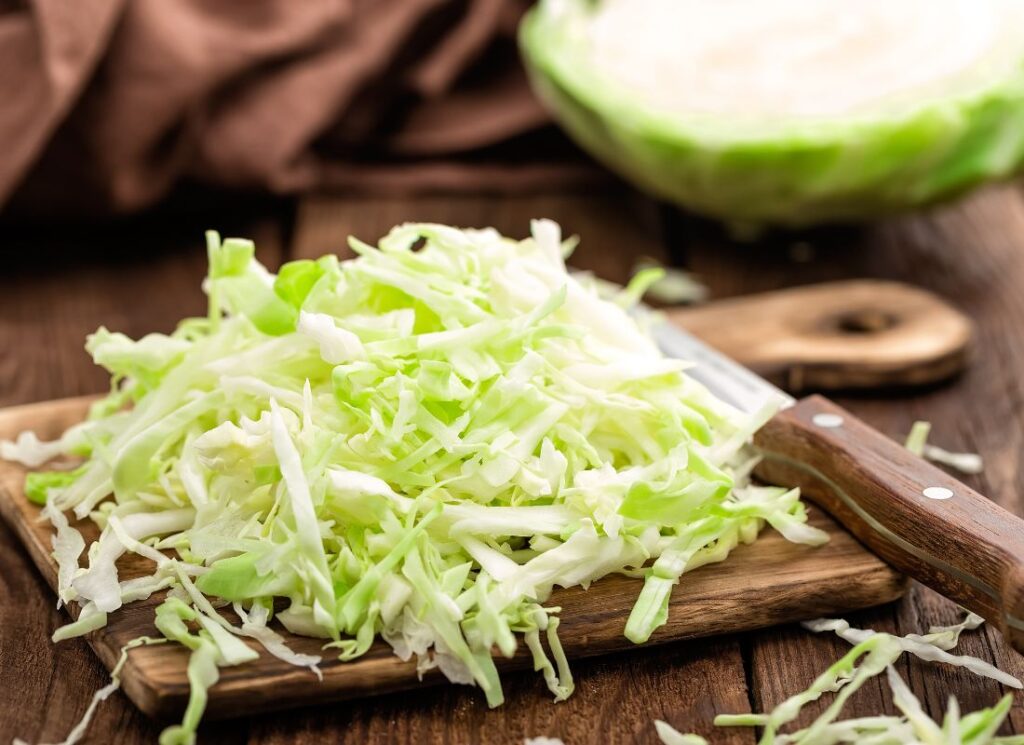 chopped green cabbage