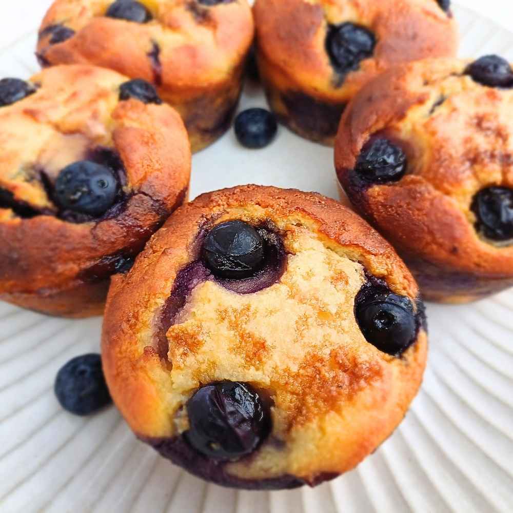 Almond flour blueberry muffins