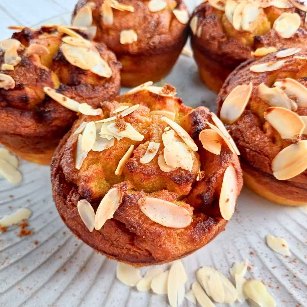 Pumpkin almond flour muffins on a plate