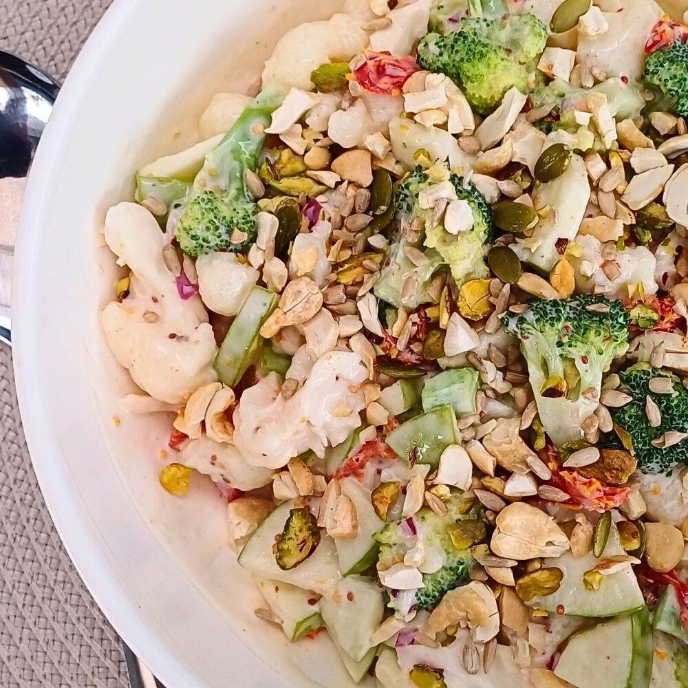 cauliflower broccoli salad