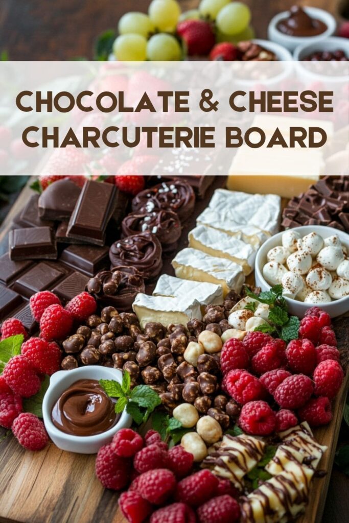 Chcolate and cheese charcuterie board.