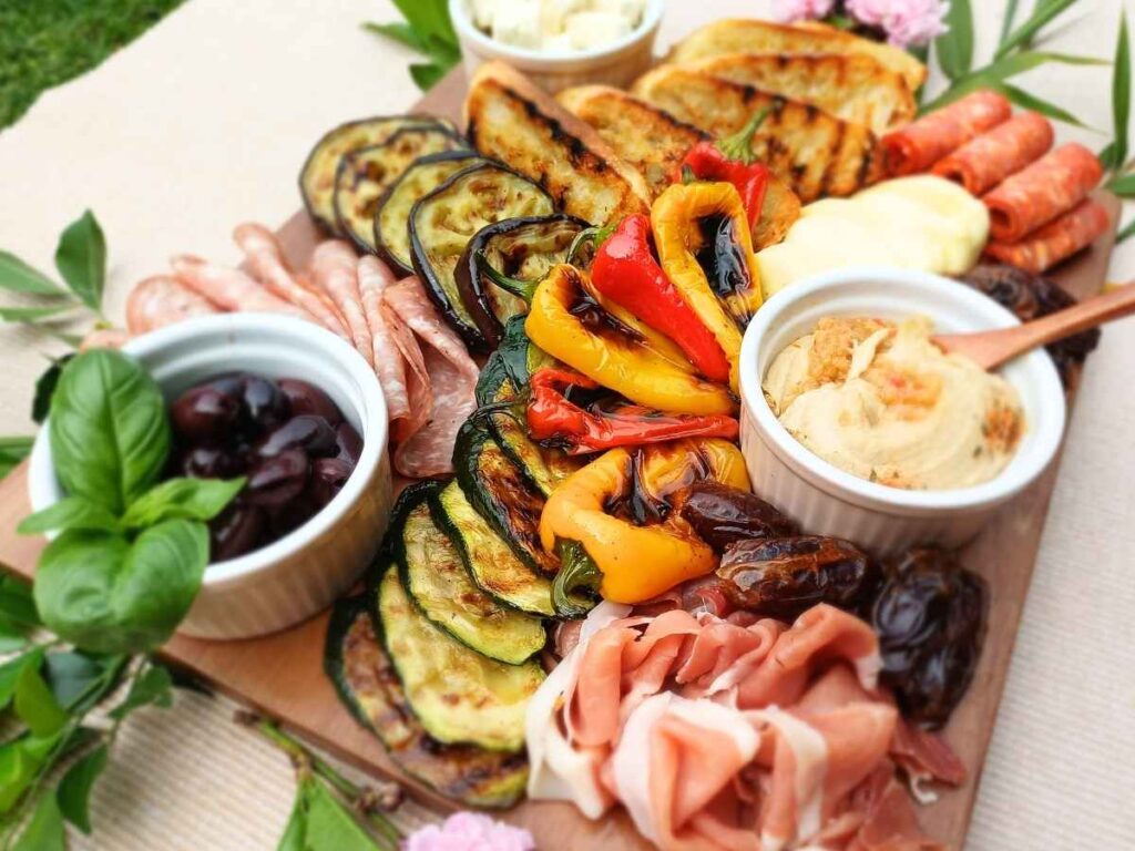 summer charcuterie board mediterranean style
