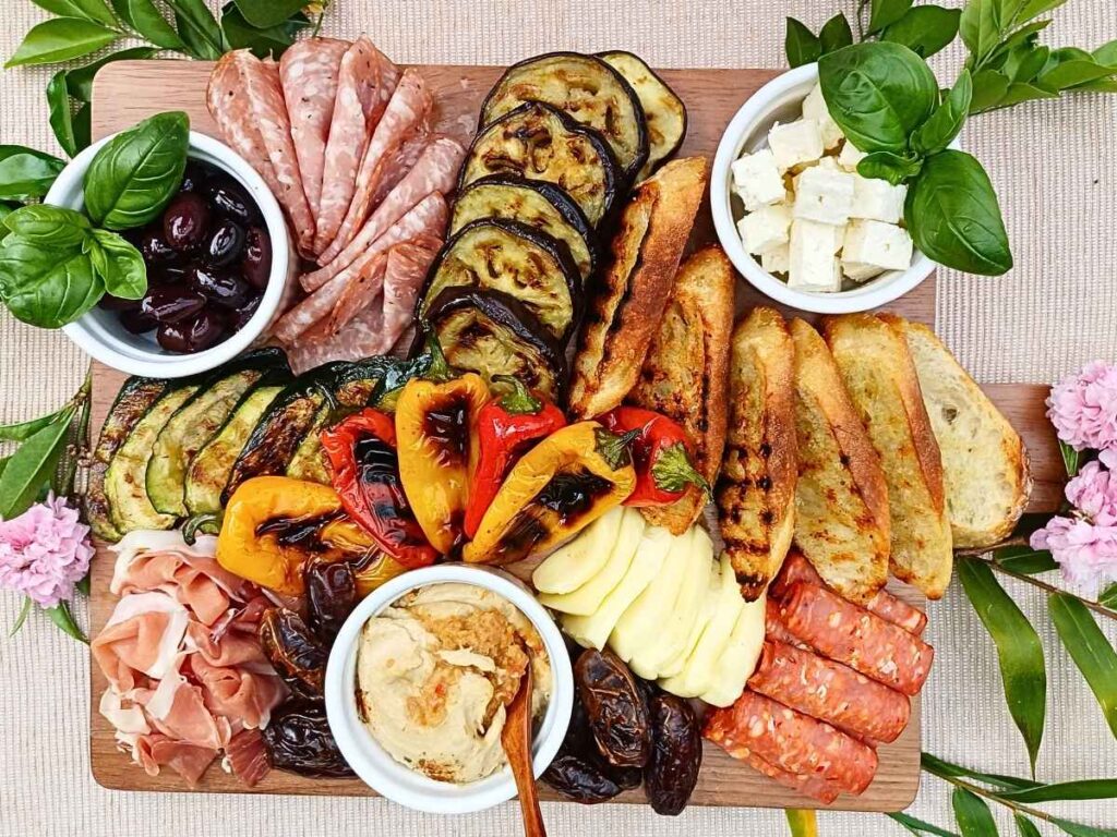 Mediterranean summer charcuterie board