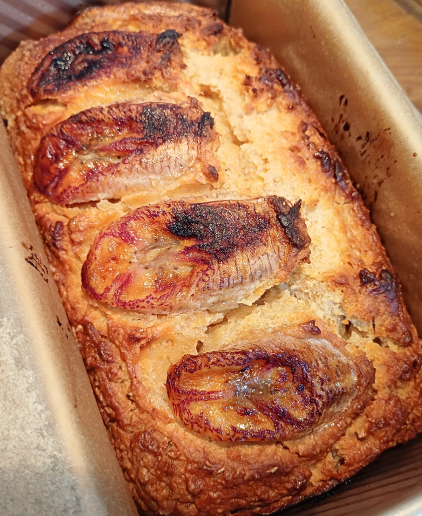 Cottage cheese banana bread loaf