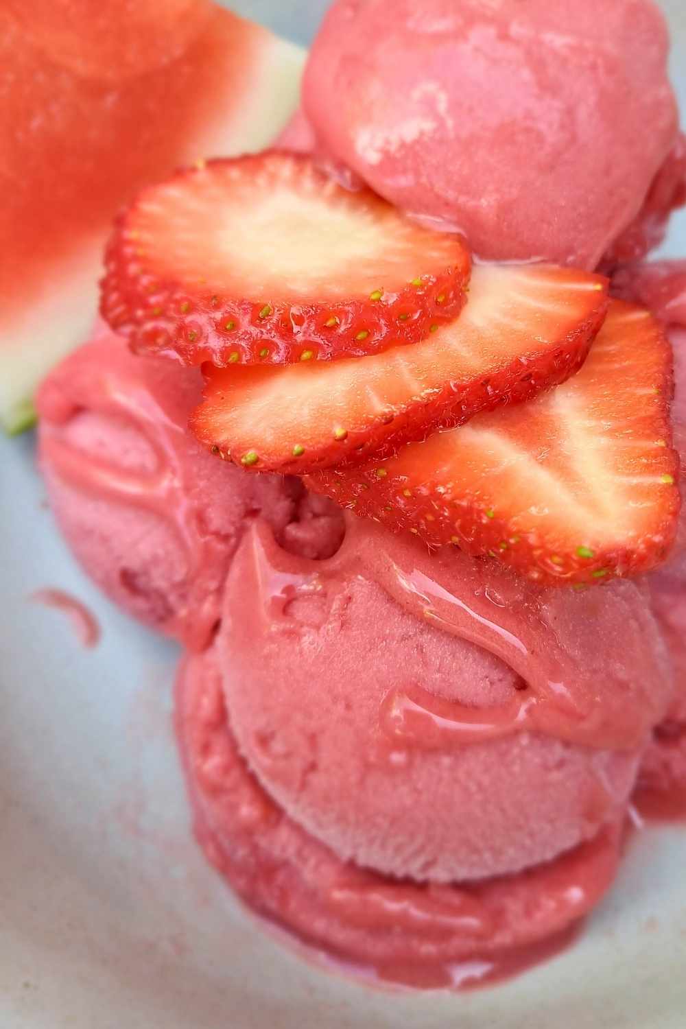 Strawberry watermelon Ninja Creami sorbet