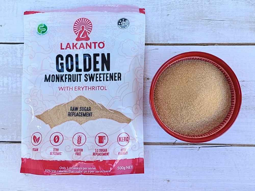 Monk fruit with erythritol granulated sweetener Lakanto brand