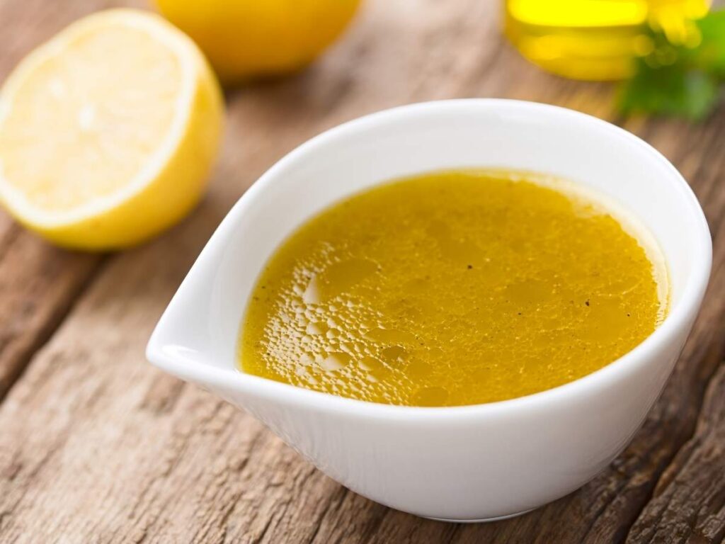 Honey lemon dressing with olive oil