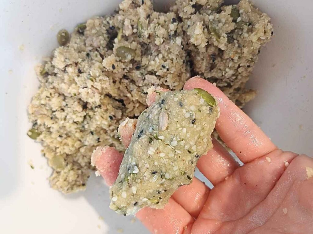 Dough for almond flour crackers