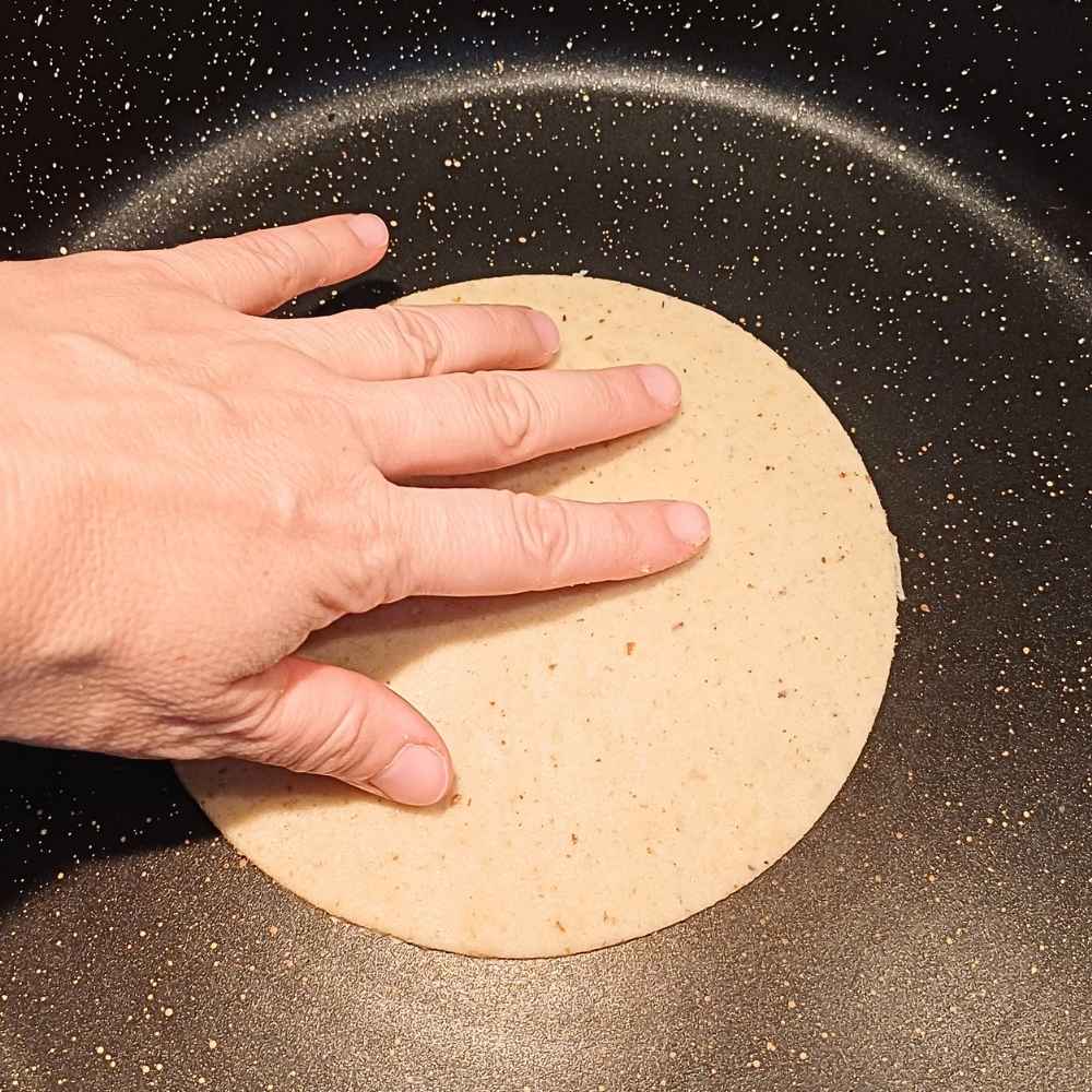 Tortilla dough cooking