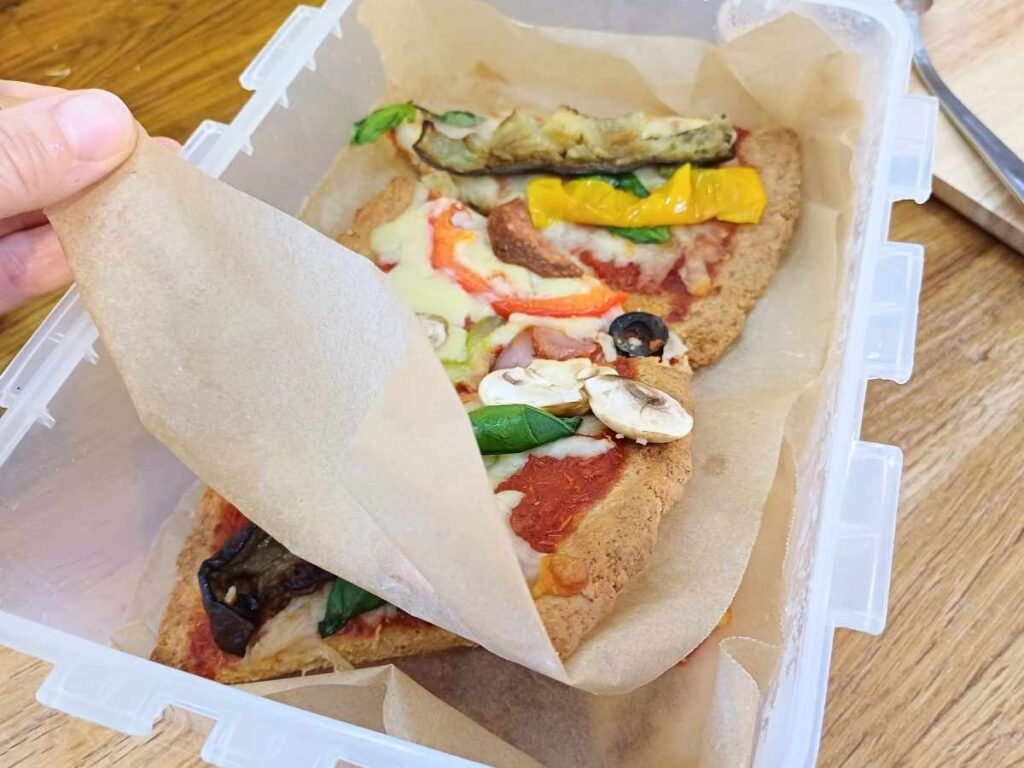 Storing almond flour pizza