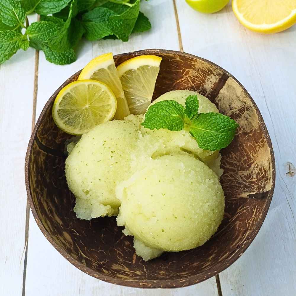 Lemon lime mint Ninja Creami sorbet