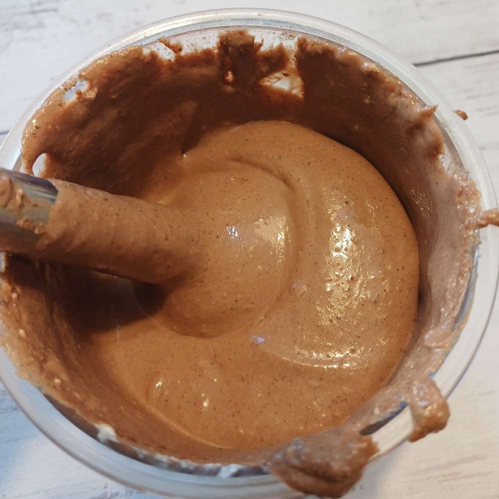 bleding batter with chocolate