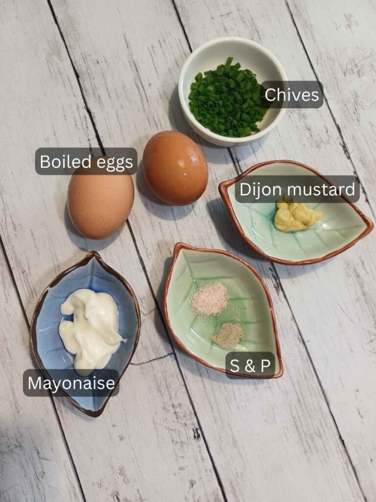 Egg salad ingredients